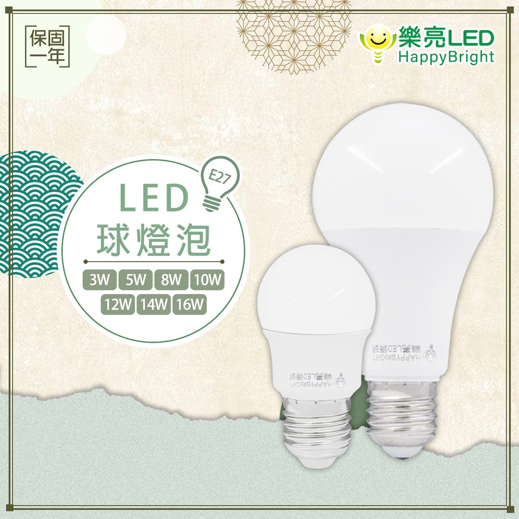 🌟買十送一🌟【樂亮】 LED 燈泡 3W 5W 8W 10W 12W 14W 16W 白光 自然光 黃光  E27 燈頭