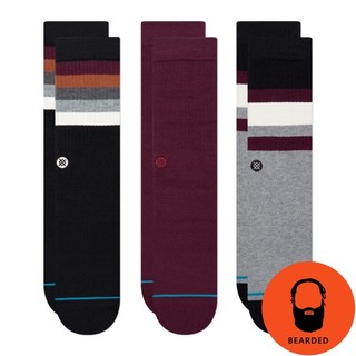 【 🇺🇸大鬍子美國襪子選品 】STANCE - PCS3P 經典印花設計系列街頭休閒長襪三件裝