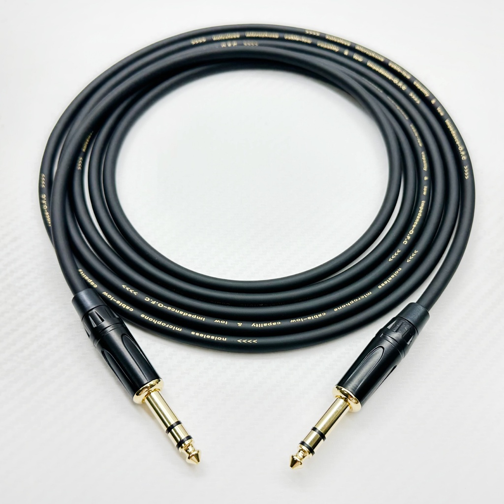 鍍金頭 無氧銅線 6.3 TRS 6.5mm 立體 雙聲道 訊號線 平衡式訊號線 監聽喇叭線