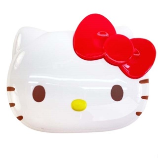 【現貨】小禮堂 Hello Kitty 大臉造型塑膠肥皂盒 (銅板小物)