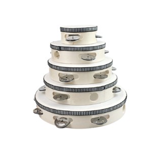 【臺灣弦樂打擊樂器專賣店】原木 木框鈴鼓 木框 鈴鼓 木框鈴鼓 單排鈴片 10吋 8吋 6吋 4吋 海浪鼓 鈴鼓 原木框