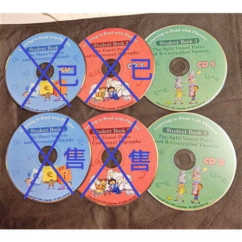 二手裸片》Learning to Read with Phonics Student 1、2、3集★各附2片CD★可分售
