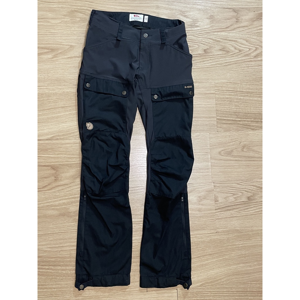 Fjallraven 小狐狸 Keb Trousers W Short G-1000彈性耐磨長褲 女 黑 36 極極新