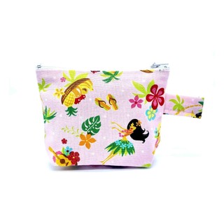 夏威夷布料單拉鍊零錢包 Hawaii Fabric Purse 夏威夷進口 全新