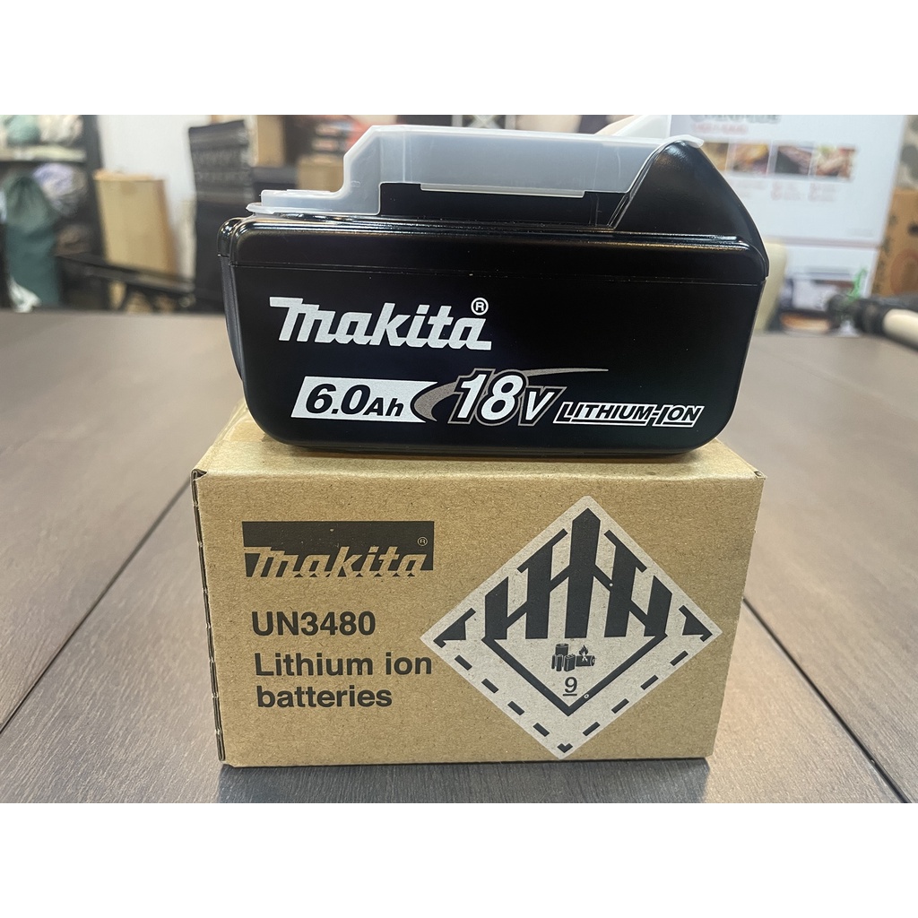 含稅 Makita牧田BL1860B原廠鋰電池 公司貨附電量顯示18V 6.0Ah 滑軌式