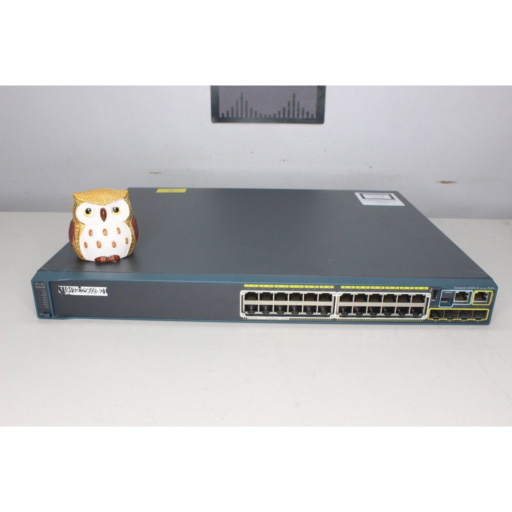 Cisco WS-C2960S-24PS-L 24 Port PoE+ Gig Switch 4xSFP