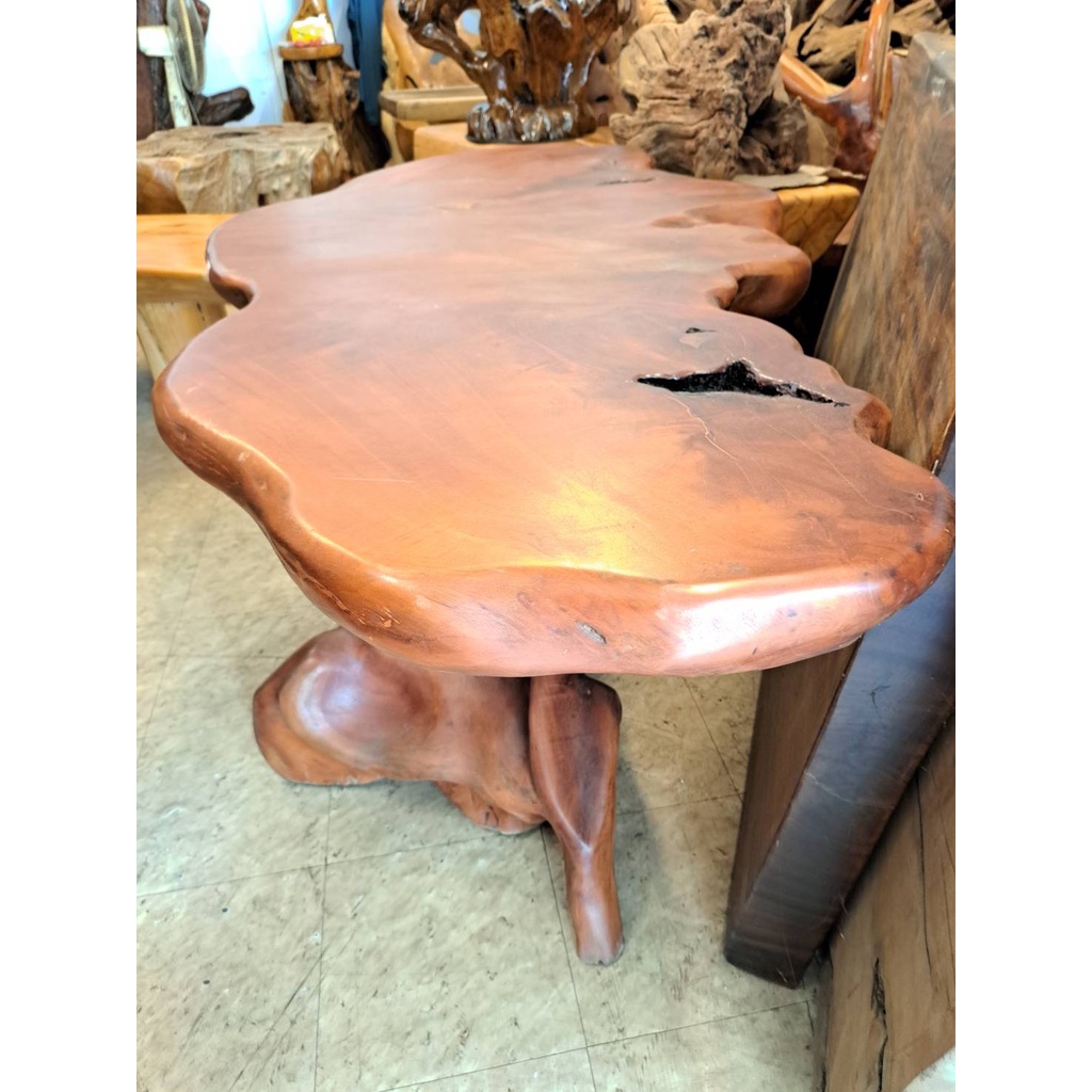大桌，桃花心木  石來運轉木雕藝品 水晶 木雕 大桌 牛樟奇木 紫檀奇木