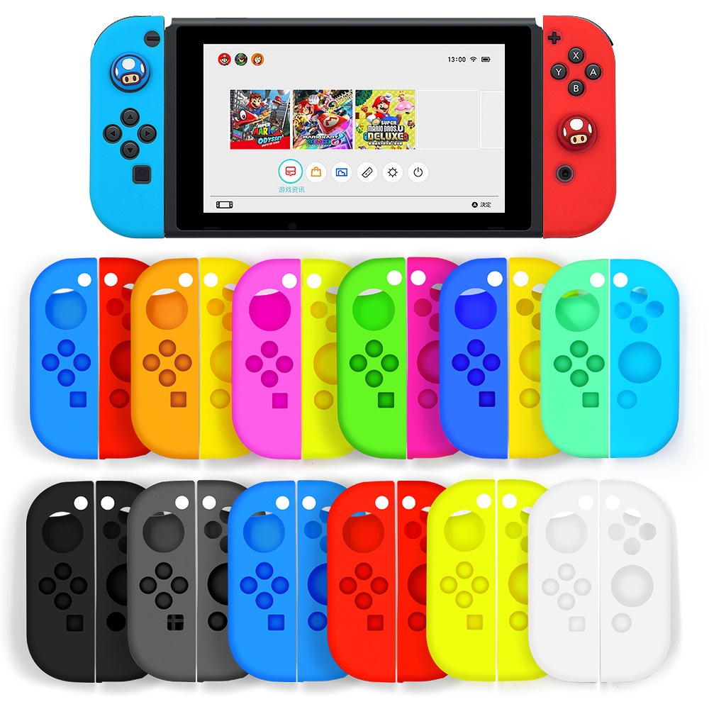 任天堂 適用於 Nintendo Switch Joy-Con 控制器皮膚的矽膠保護皮軟殼保護套