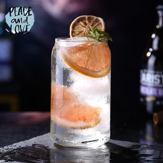 🌟PEACE酒吧🌟ins網紅同款可樂杯 大容量奶萃冰咖啡之友易拉罐造型冷飲杯玻璃杯