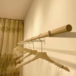 【熱賣免運】服裝店展示架上墻壁掛式實木掛衣桿正掛側掛貨架女裝店童裝掛衣架 J3ER