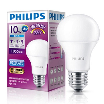 【公司貨含稅】PHILIPS 飛利浦 10W LED廣角型燈泡 1入