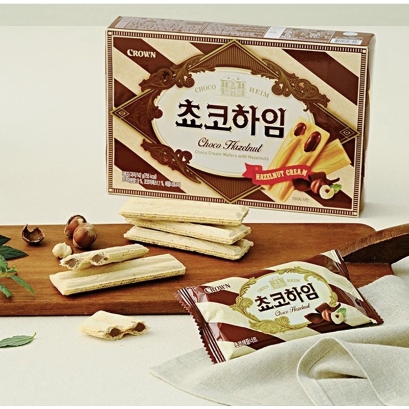 *現貨*效期超新*韓國/皇冠Crown 榛果巧克力醬威化酥47g/142g/284G
