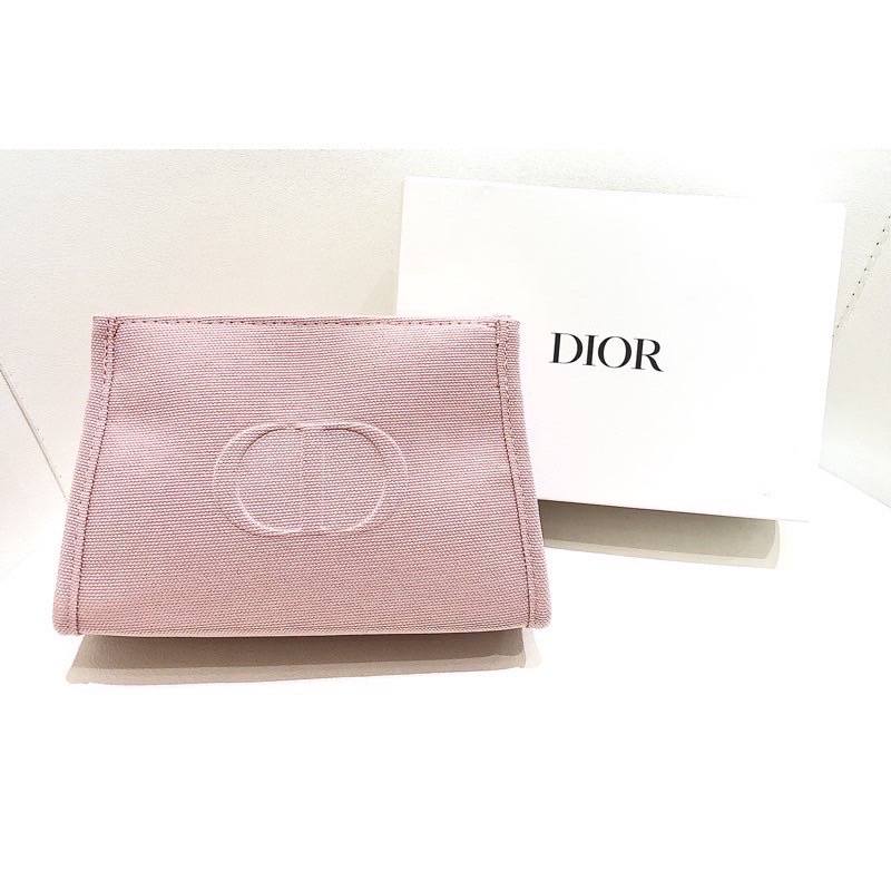 迪奧 Dior 櫻花粉帆布化妝包  品名: 迪奧 Dior 櫻花粉帆布化妝包