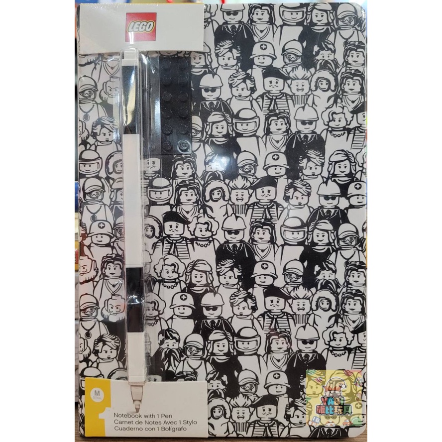 ●雅比玩具● 樂高 LEGO 52379 漫畫風角色大集合筆記本+黑色原子筆套組 筆記本 禮物 現貨