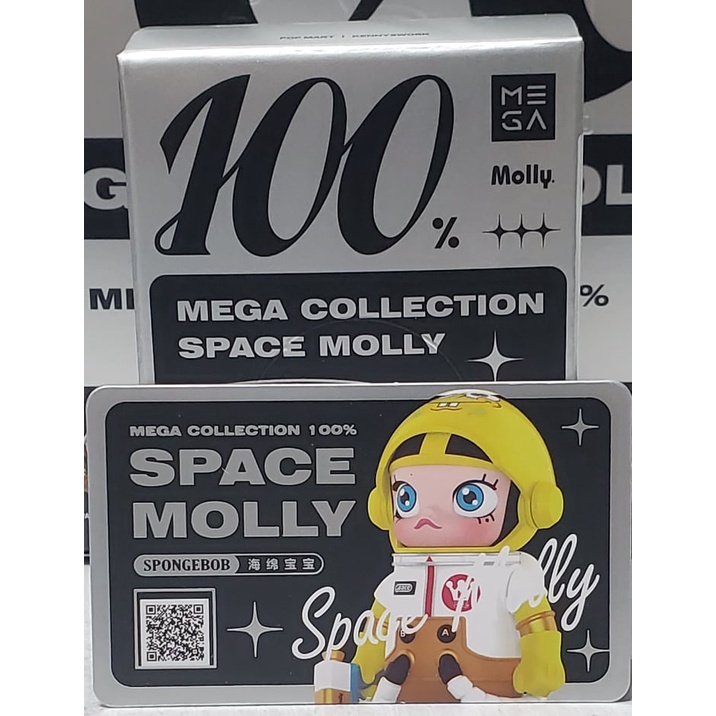 [現貨]POPMART 泡泡瑪特 MOLLY MEGA 珍藏 100% 系列 海綿寶寶 開盒確認款 全新未拆袋 盲盒