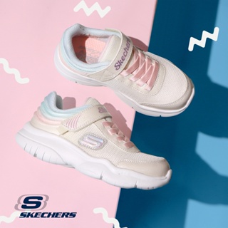 Skechers 童鞋 Flex Blast 珠光白 粉紅 藍 魔鬼氈 小朋友 運動鞋【ACS】 303502LNTMT