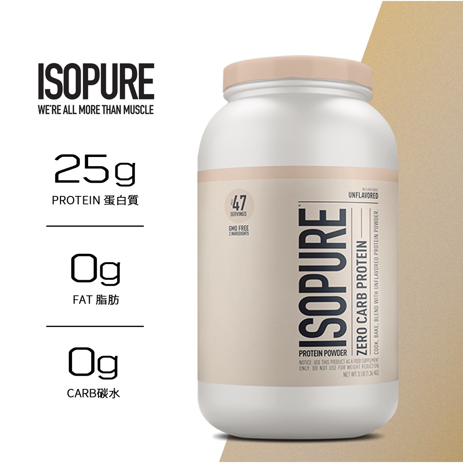 [美國Isopure] 純分離乳清 零脂肪 | 零碳水 | 零乳糖 | 高蛋白 添加BCAA Twinbrothers
