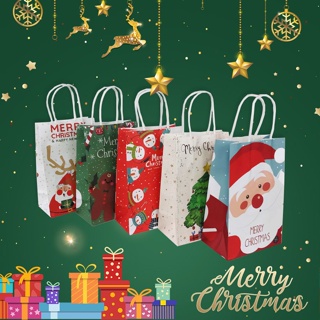 [Hare.D]現貨 聖誕節 手提紙袋 聖誕禮物袋 派對 糖果袋 禮物袋 包裝袋 紙袋 耶誕 禮品袋