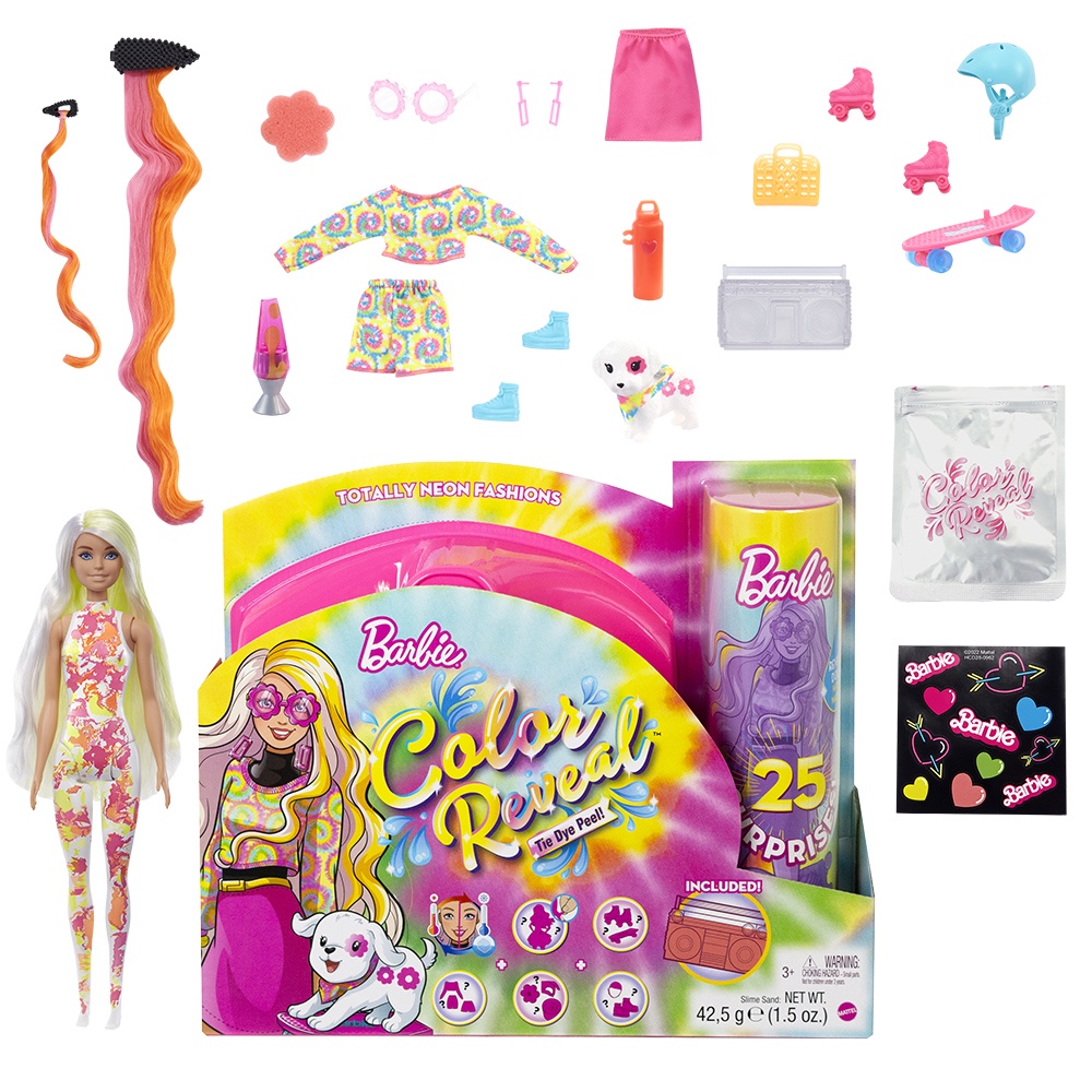 Mattel 芭比驚喜造型娃娃霓虹組合 Barbie 芭比 娃娃 正版 美泰兒