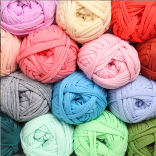 布條線素色100g 手工編織 泫雅包包線鈎針 粗毛線 鉤包包線 編織線 收納籃 毯子 地墊 毛線編織材料