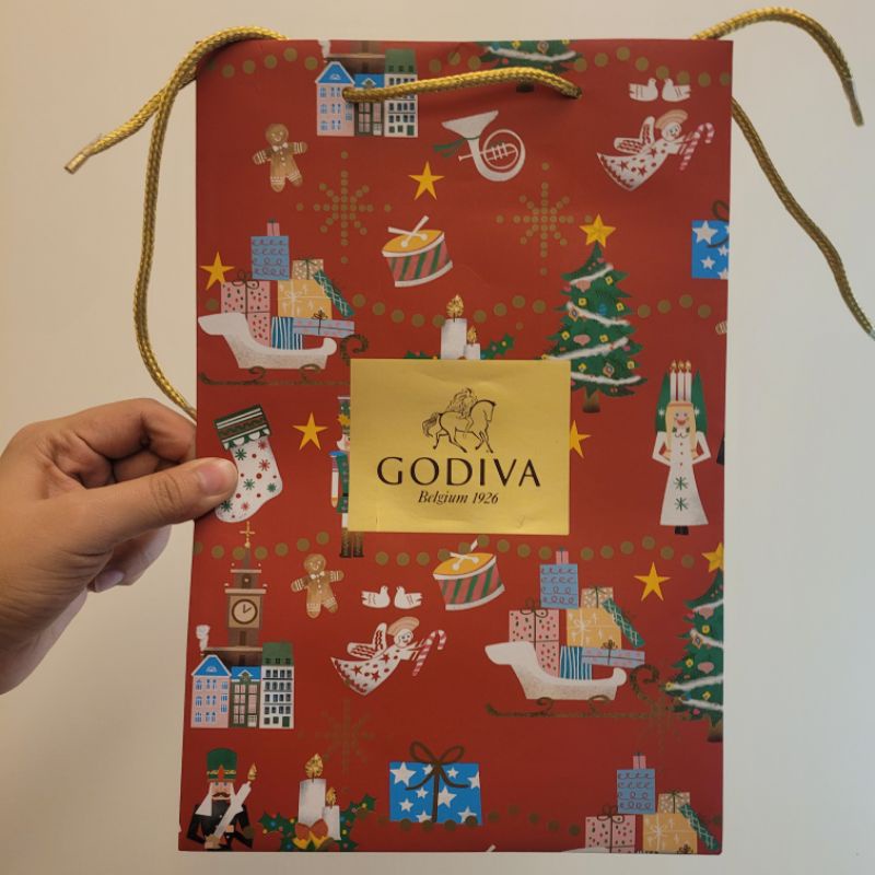 【GODIVA】聖誕版精美紙袋 包裝禮品袋