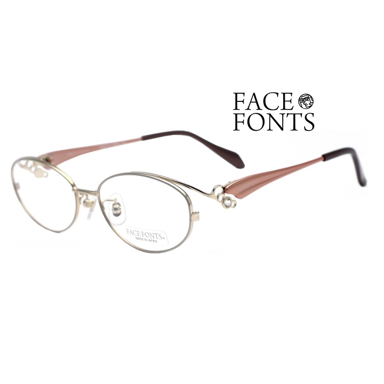 Face Fonts FF137 日本品牌眼鏡｜手工女超輕純鈦時尚鑲鑽眼鏡框 女生品牌眼鏡框【幸子眼鏡】