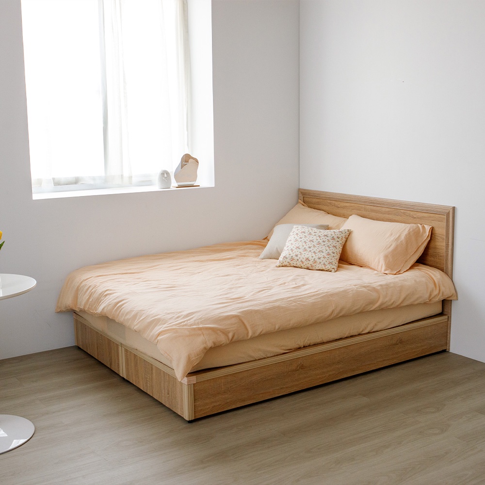 完美主義｜Kim窄框雙人加大6尺床組(床頭+床箱) 單人床 床架 床板【R0238】