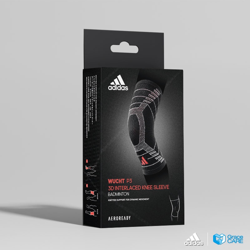 adidas 套入式護膝 3D立體針織 運動護膝 高強度位移運動 羽球護膝 網球 桌球 籃球護膝