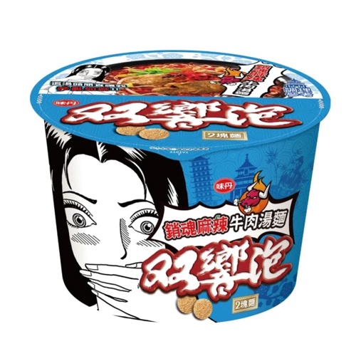 味丹 雙響泡銷魂麻辣牛肉湯麵(109G/3入)【愛買】