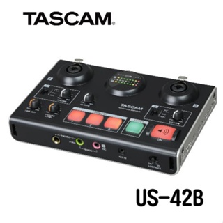 Tascam US42B 錄音 介面 聲卡 直播 音效 錄音 Podcast 效果器 愷威電子 高雄耳機專賣(公司貨)
