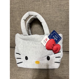 Hello Kitty & Hallmark聯名手提包-貓臉(灰)小款