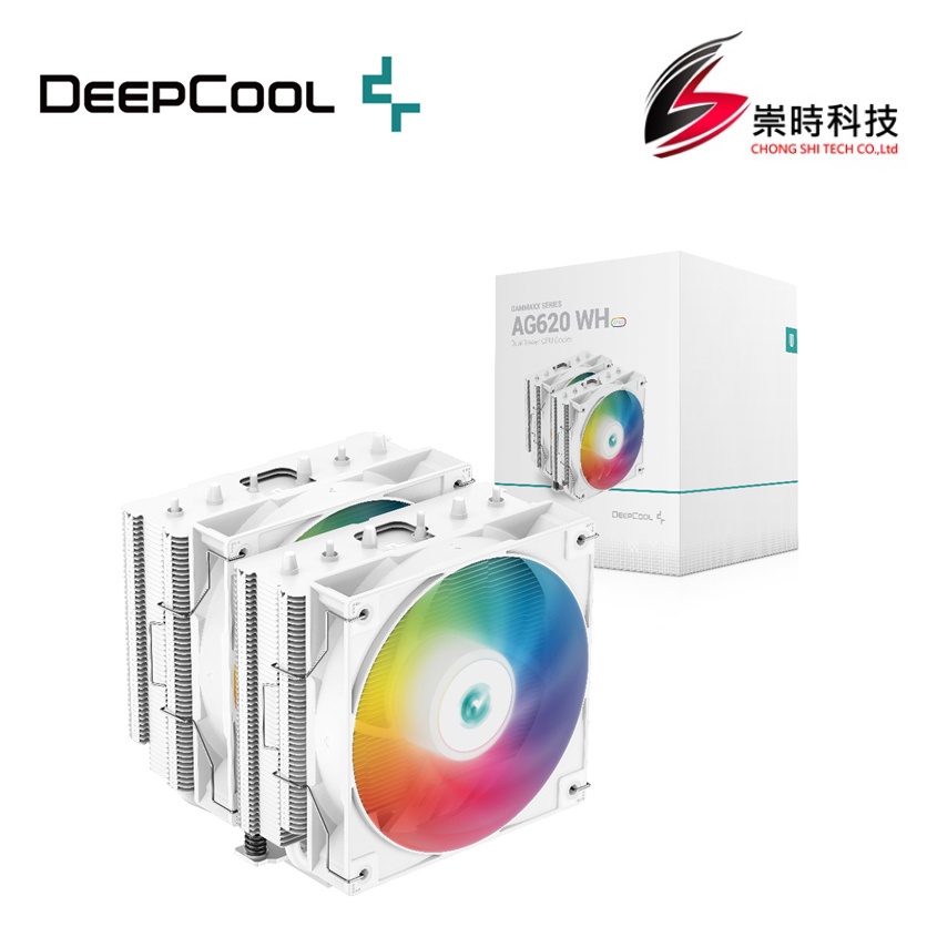 DEEPCOOL 九州風神 AG620 WH ARGB CPU散熱器/崇時電腦