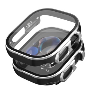 適用於 Apple Watch Ultra8 49 毫米屏幕保護殼框架保險槓玻璃蓋防刮雙色 Iwatch 配件