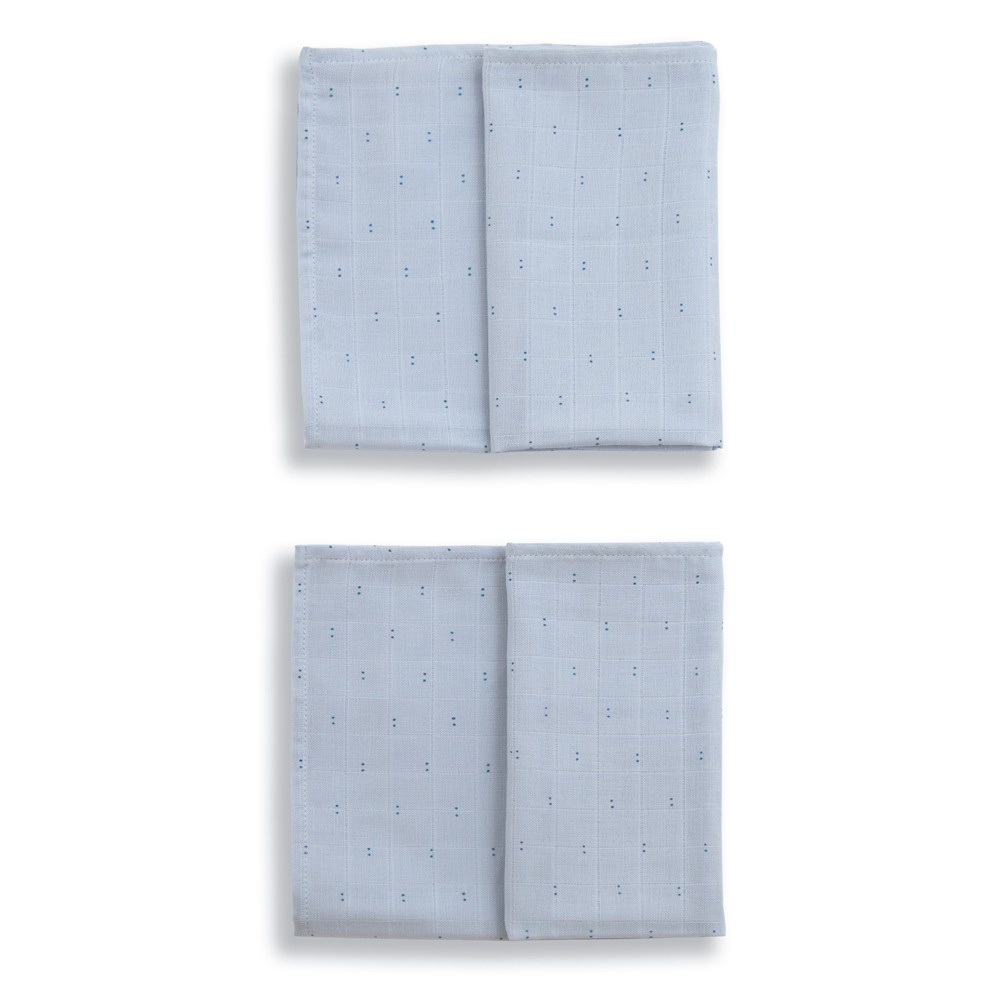 Gloop 有機棉紗布巾兩件組/ 點點藍天