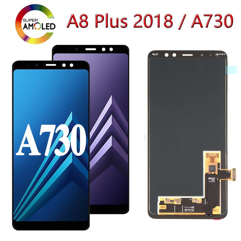 適用於三星 A8+ (2018)螢幕總成A8+ /A8plus /A730顯示屏A730/F/M顯示屏 液晶內外屏一件式