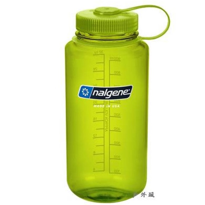 【NALGENE】1000ml寬嘴運動水壺 春綠色 (登山健行水瓶)