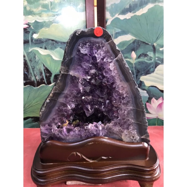 ~  5.4公斤頂級天然共生超紫水晶洞  ((巴西紫水晶洞)) 藏風 納氣