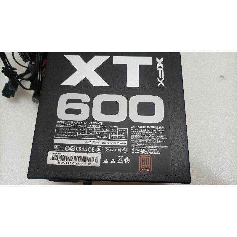XFX XT600W電源供應器/良品/銅牌