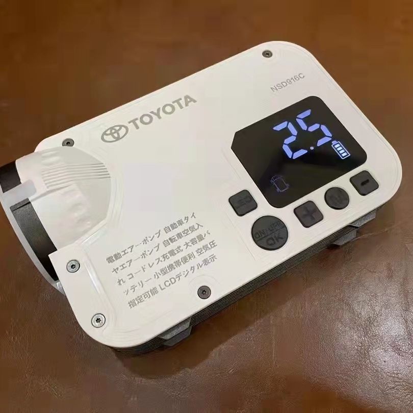 日本原裝豐田TOYOTA卡片應急機!汽車應急啟動電源 充氣泵一件式