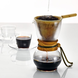 HARIO 濾布橄欖木手沖咖啡壺1~2杯(DPW-1-OV)