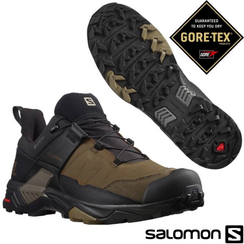 Salomon 男 X ULTRA 4 LTR GTX 低筒登山鞋(沙漠棕/黑/袋鼠褐)