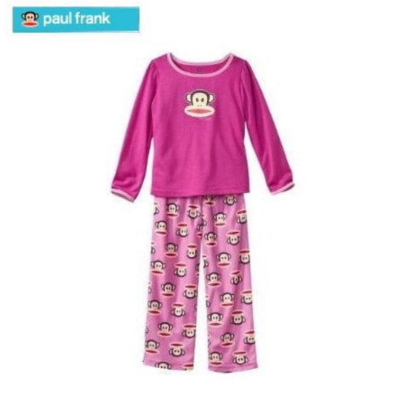 【全新品】Paul Frank 大嘴猴長袖家居服/睡衣(女生/girl) 4T