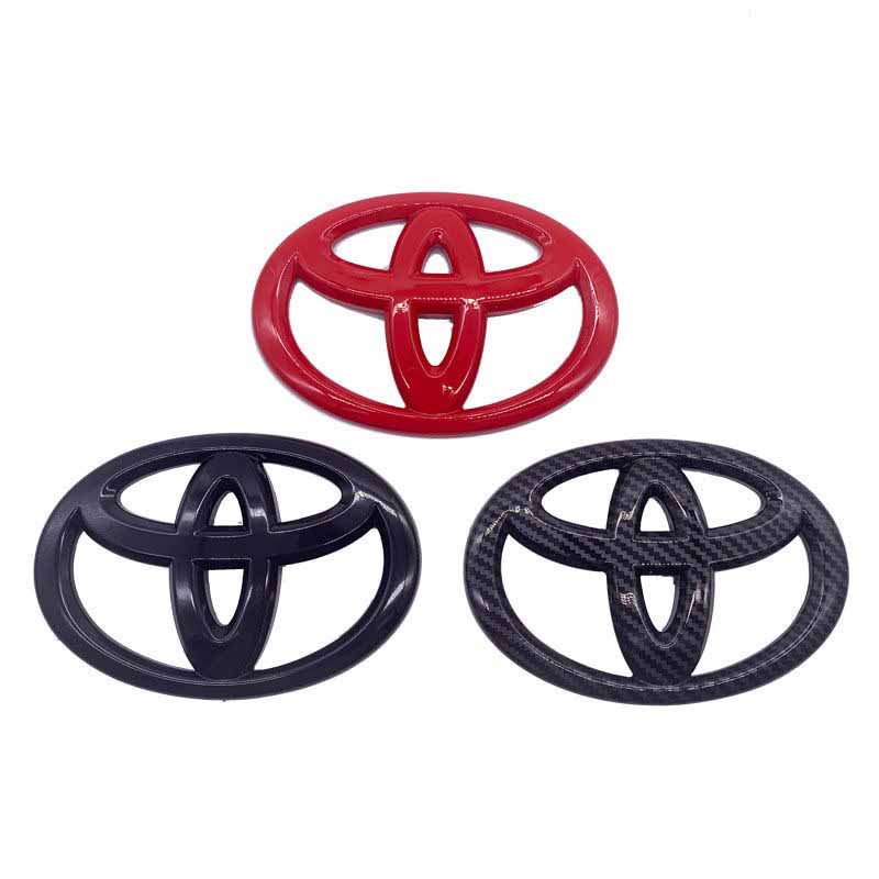 汽車貼紙方向盤標誌徽章貼花汽車造型適用於豐田碳纖維威馳卡羅拉 Wish