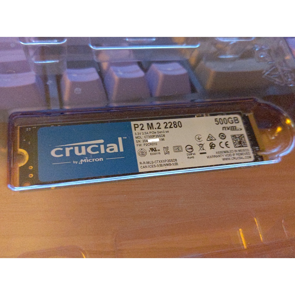 Micron Crucial 美光 P2 / 500G / M.2 NVME / SSD / 固態硬碟