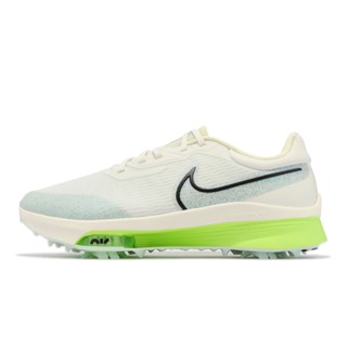 Nike 高爾夫球鞋 Air ZM Infinity Tour Next% 寬楦 米白 螢光綠 男 DM8446-131