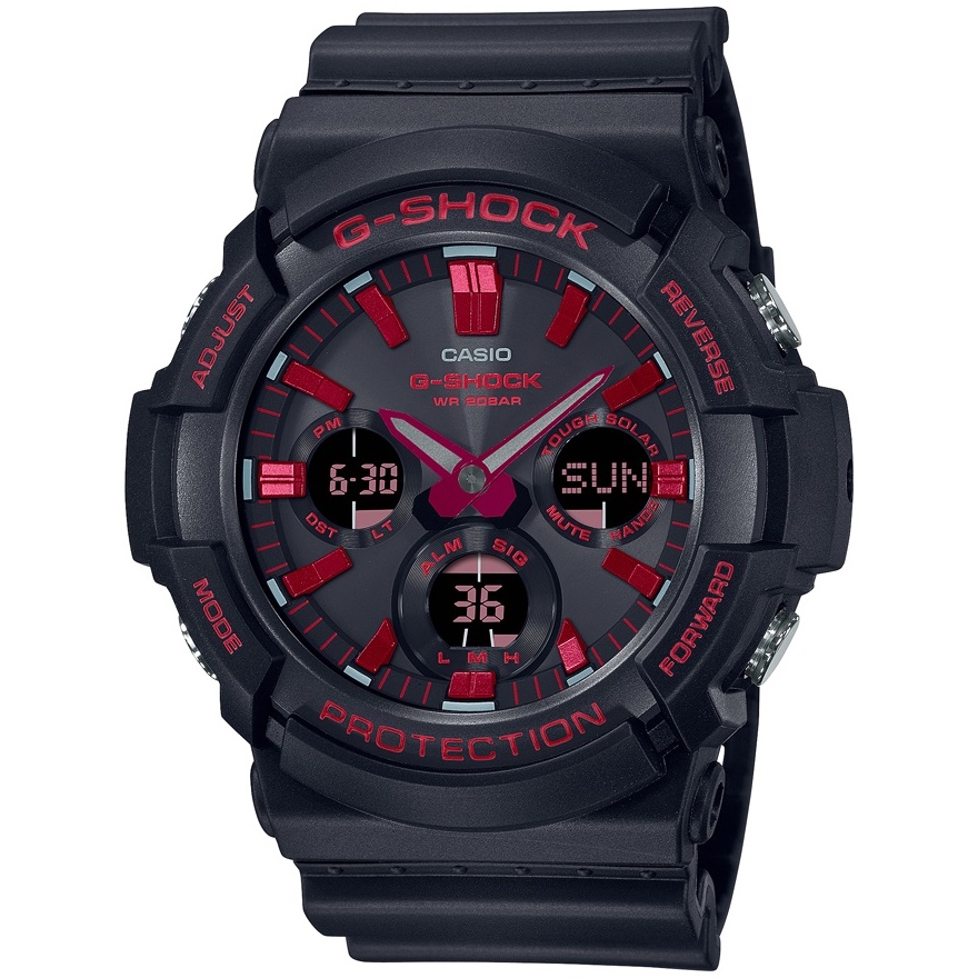 CASIO卡西歐 G-SHOCK 太陽能腕錶 GAS-100BNR-1A