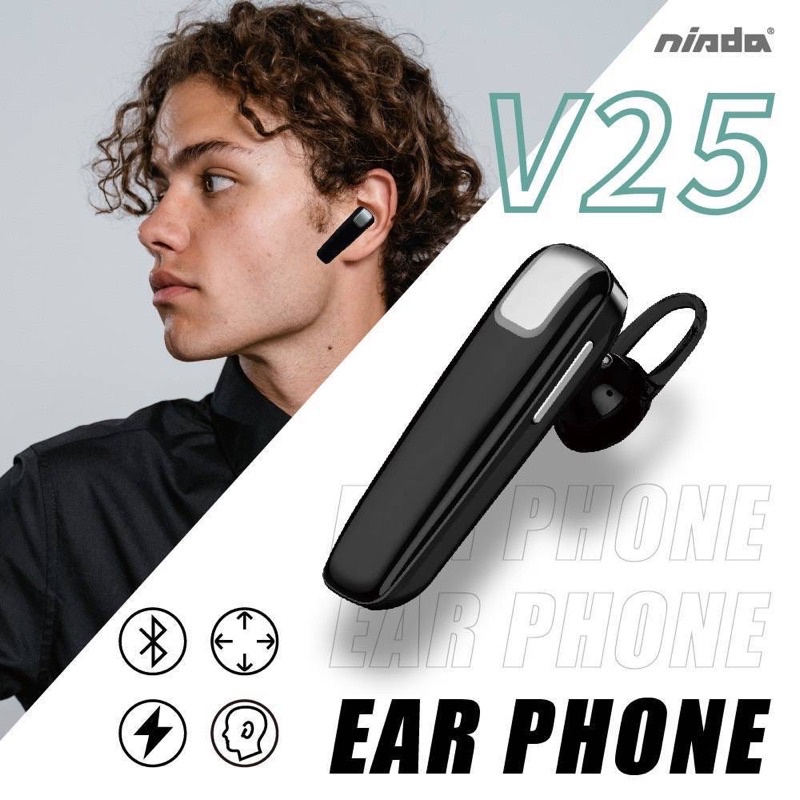 NISDA 品程 V25 單耳藍芽耳機 商務款  超長待機