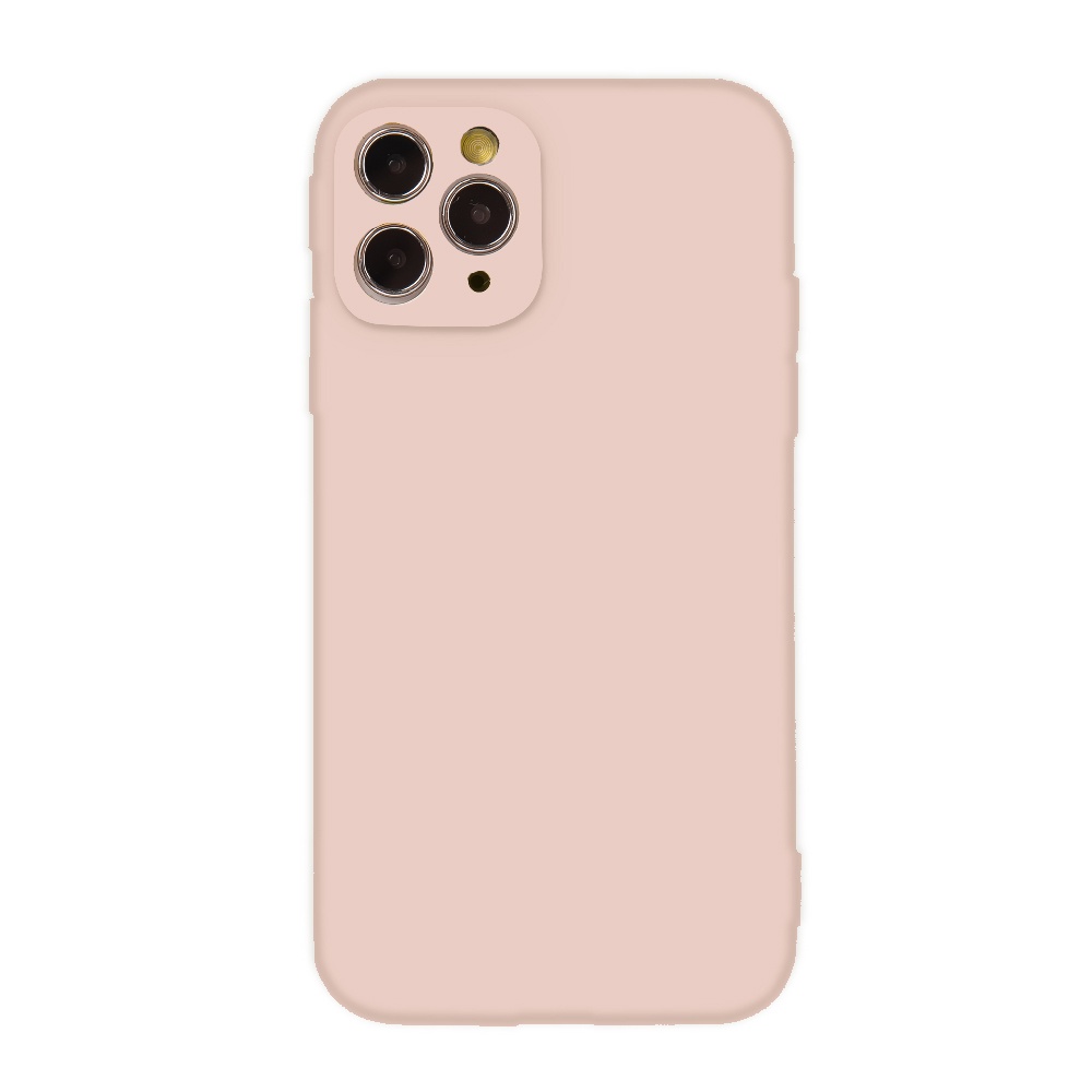 【TOYSELECT】莫蘭迪矽膠全包iPhone手機殼-淡粉色