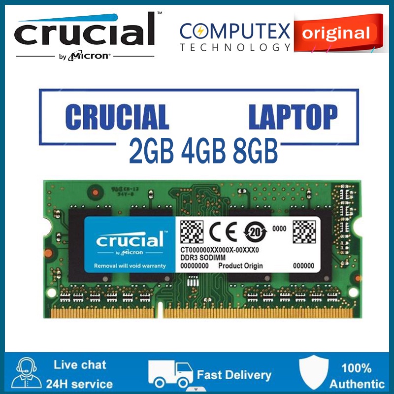 Crucial 英睿達 DDR3L 4GB 8GB 12800/1600MHz 筆記本電腦 SODIMM PC3L-12