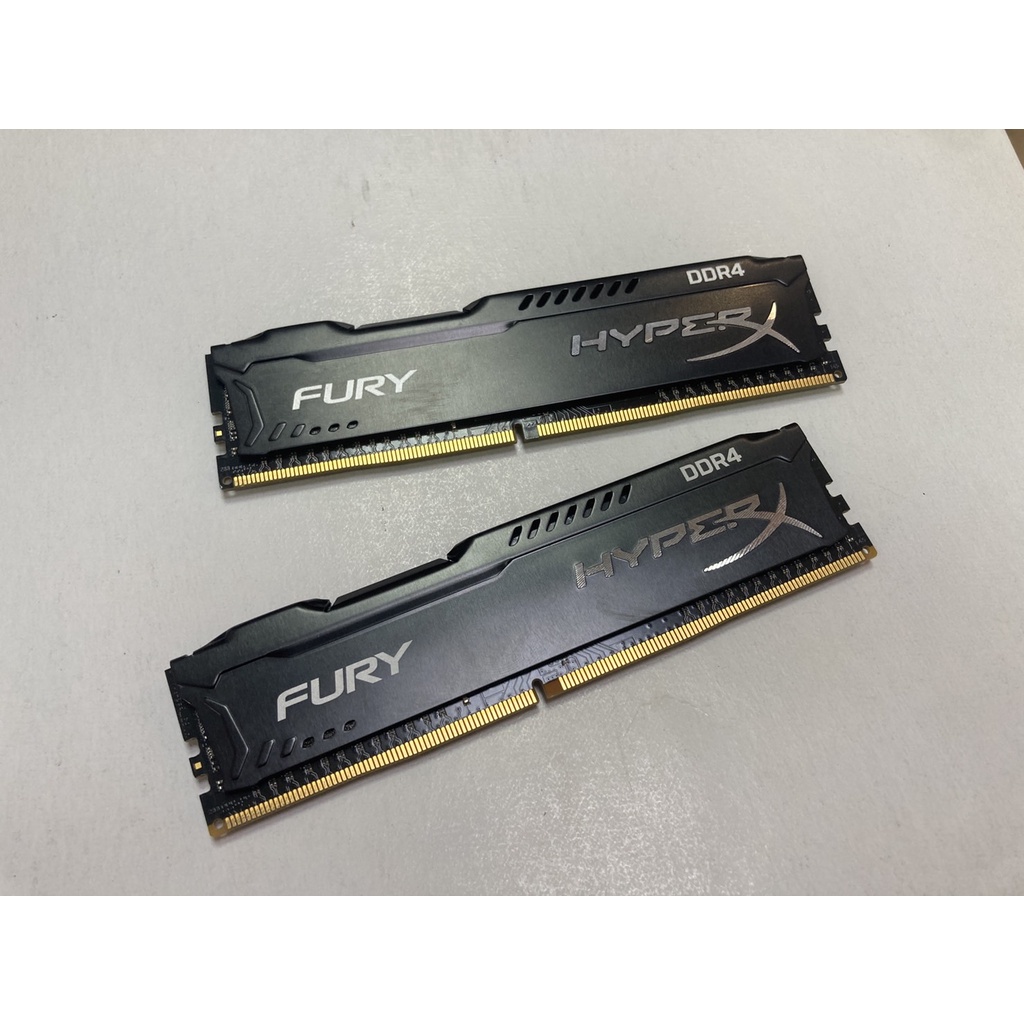 [自售] Kingston 金士頓 HyperX FURY DDR4-2400 8Gx2 (共16G)不拆售 自帶散熱片